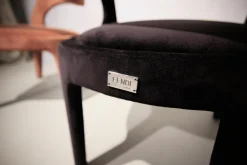 Fendi Casa Stuhlsets|4-er Set Berenice Chair 2 Stoff A073 Black 2 Stoff A045 Paprika