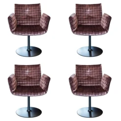 COR Stuhlsets|4er Set Drehstuhl Alvo Stoff Ardea IL Veneto 15439446 Violett Mit Armlehnen