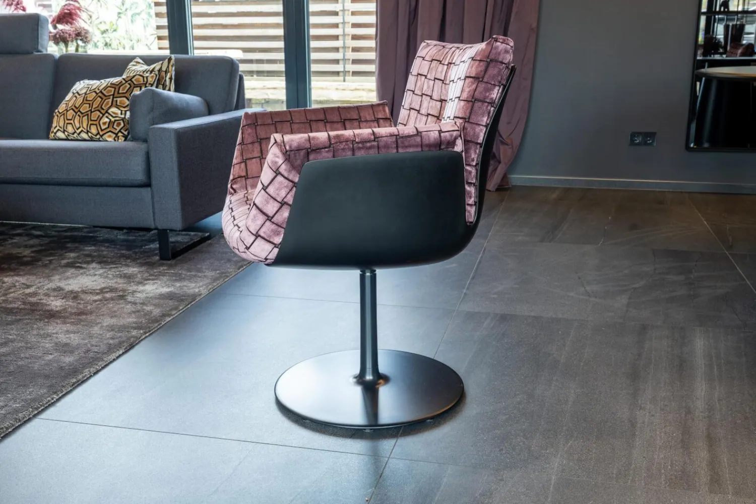 COR Stuhlsets|4er Set Drehstuhl Alvo Stoff Ardea IL Veneto 15439446 Violett Mit Armlehnen