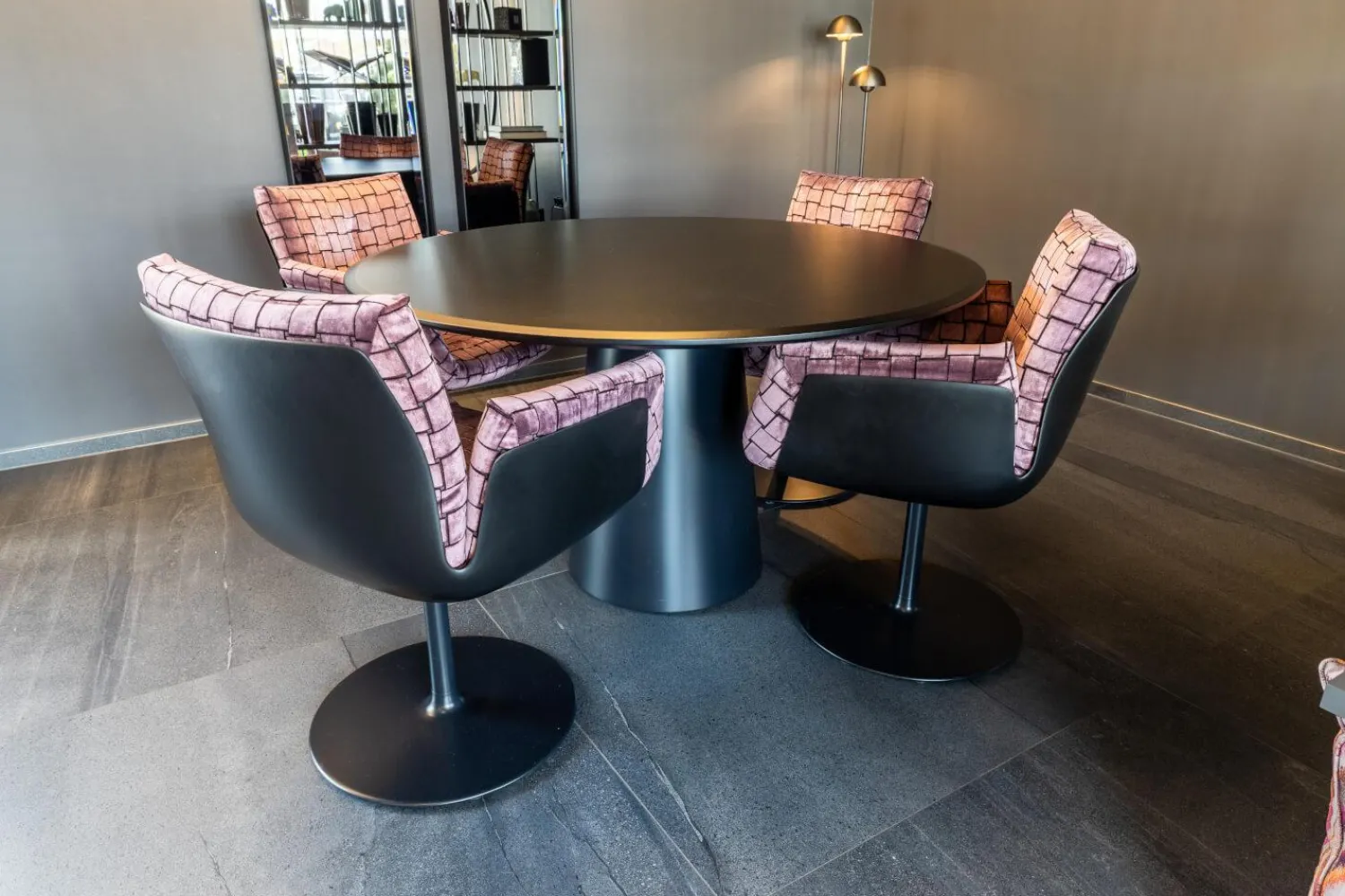 COR Stuhlsets|4er Set Drehstuhl Alvo Stoff Ardea IL Veneto 15439446 Violett Mit Armlehnen