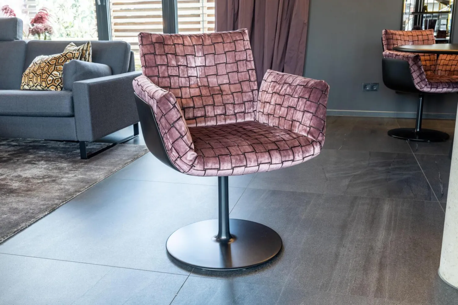 COR Stuhlsets|4er Set Drehstuhl Alvo Stoff Ardea IL Veneto 15439446 Violett Mit Armlehnen