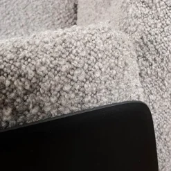 COR Stuhlsets|2-er Set Drehstuhl Alvo Stoff 14002 Hellgrau Schale Kunststoff Schwarz Tellerfuß Lack Schwarz