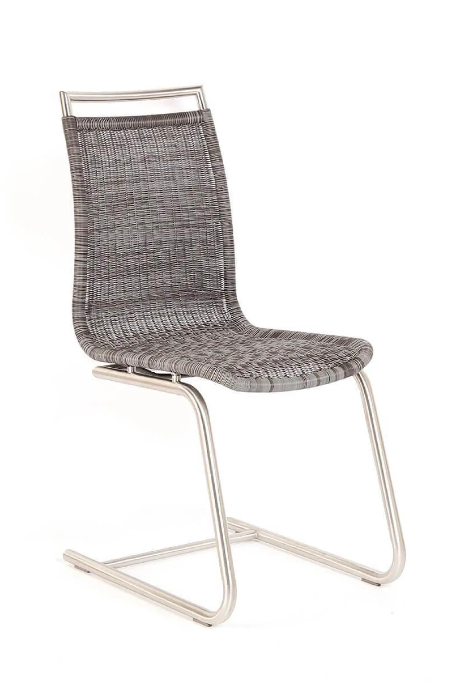 Lavida Stuhlsets|4er Set Freischwinger Jenny Mit Edelstahlgriff Kieselgrau Untergestell Rundrohr Edelstahl