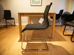 Team 7 Stuhlsets|3er Set Freischwinger Magnum Stricktex Schwarz Gestell Chrom Glänzend Ohne Armlehne