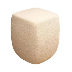 Riva1920 Hocker & Sitzsäcke|2er Set Hocker Betty Pouf Stoff Bouclé Ecrú Beige