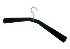 Schönbuch Garderoben|4er Set Kleiderbügel B230 Schwarz Beflockt Haken Chrom Glänzend