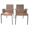 Walter Knoll Stuhlsets|2er Set Leder-Stuhl Liz Mit Armlehne Leder Napoli 1881 Steingrau