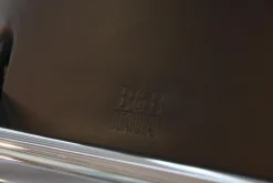 B&B Italia Loungesessel|2-er Set Loungesessel Mart Leder Schwarz Matt und Beistelltisch Simplice