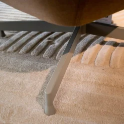 Muuto Loungesessel|2er Set Loungestühle Oslo Stoff Geformter PU Schaum Mit Stahl Und Holzrahmen Beige Gestell Stahl