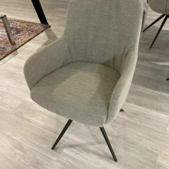 Bert Plantagie Stuhlsets|4er Set Mis Stativ Textilgewebe Alpine Natural Grau Stativgestell Metall Anthrazit Sitz Mit Drehfunktion