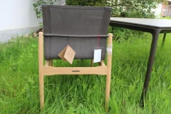 Gloster Gartenstühle|6er Set Outdoor Stuhl Sway Bespannung Java Sepia Natural Grau Rahmen Teakholz Mit Pulverbeschichtetem Aluminium Und Edelstahl Ohne Tisch