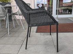 Cane Line Gartenstühle|4er Set Outdoor-Sessel Breeze Cane -Line Faser Natte Grau Aluminium