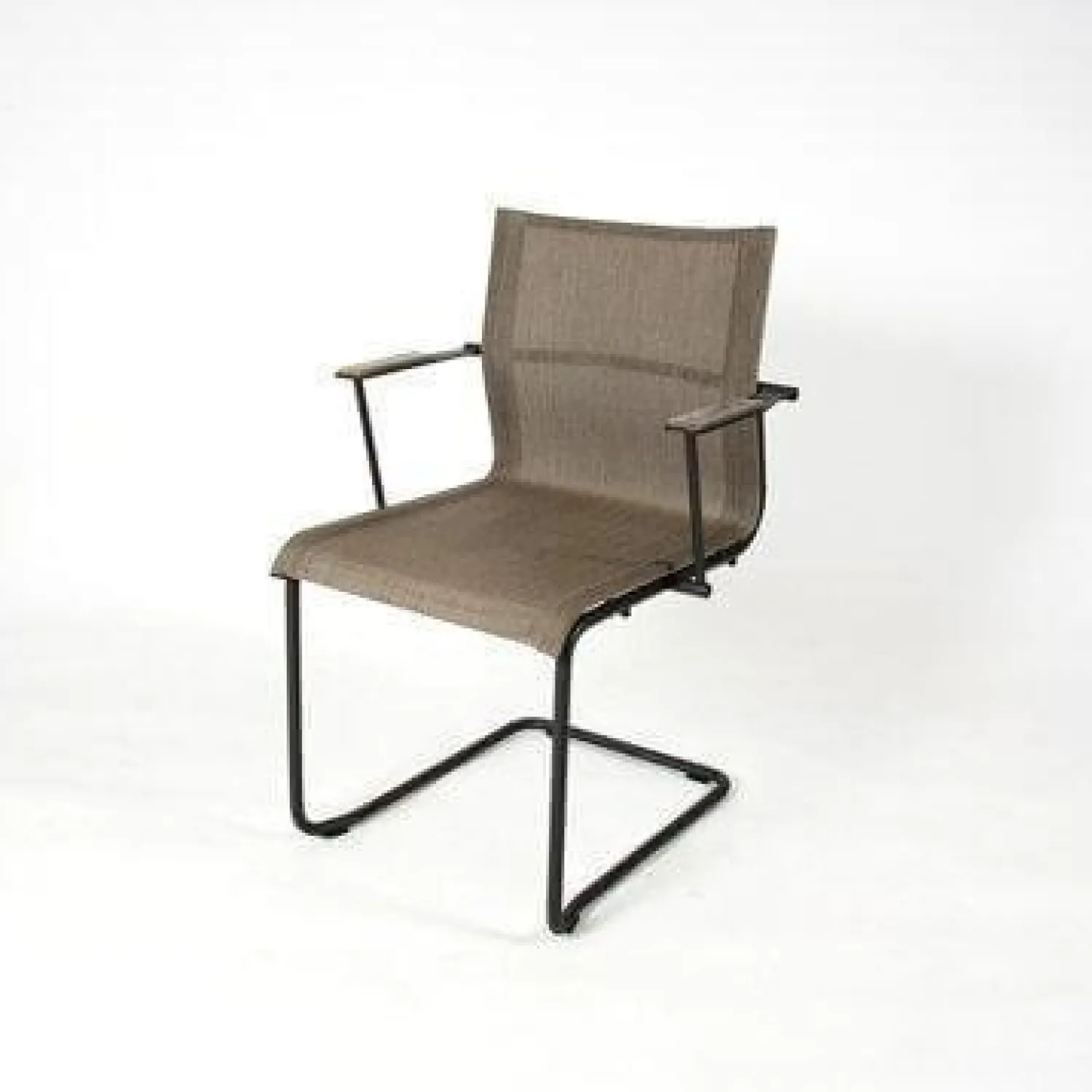 Gloster Gartenstühle|2-er Set Outdoorstühle Sway Bespannung Granite Sling Armlehnen Teak Gestell Meteor