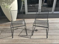 Hay Gartenstühle|2er Set Outdoorstuhl Hee Dining Metall Schwarz