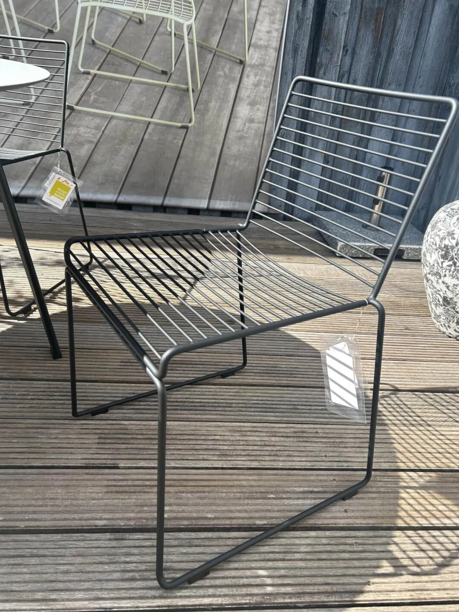 Hay Gartenstühle|2er Set Outdoorstuhl Hee Dining Metall Schwarz