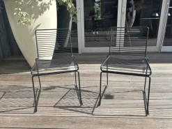 Hay Gartenstühle|2er Set Outdoorstuhl Hee Dining Metall Schwarz