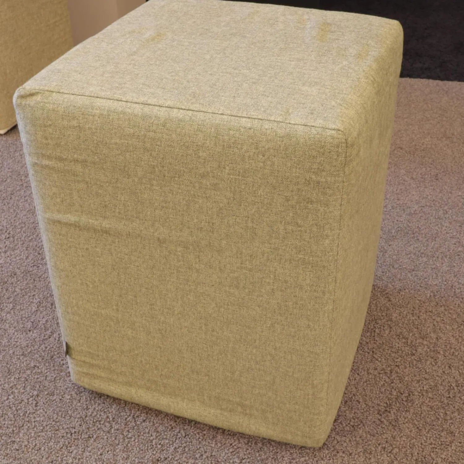 Schramm Hocker & Sitzsäcke|2-er Set Polsterhocker PH Stoff Benno 890 Sand Und Stoff Benno 900 Moos