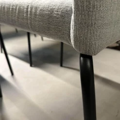 Fischer Möbel Stuhlsets|6er Set Sessel Kalos Stoff Velvet Lagoon Stoff Moss Agua Fuß Edelstahl Pulverbeschichtet Anthrazit Strukturlack Matt