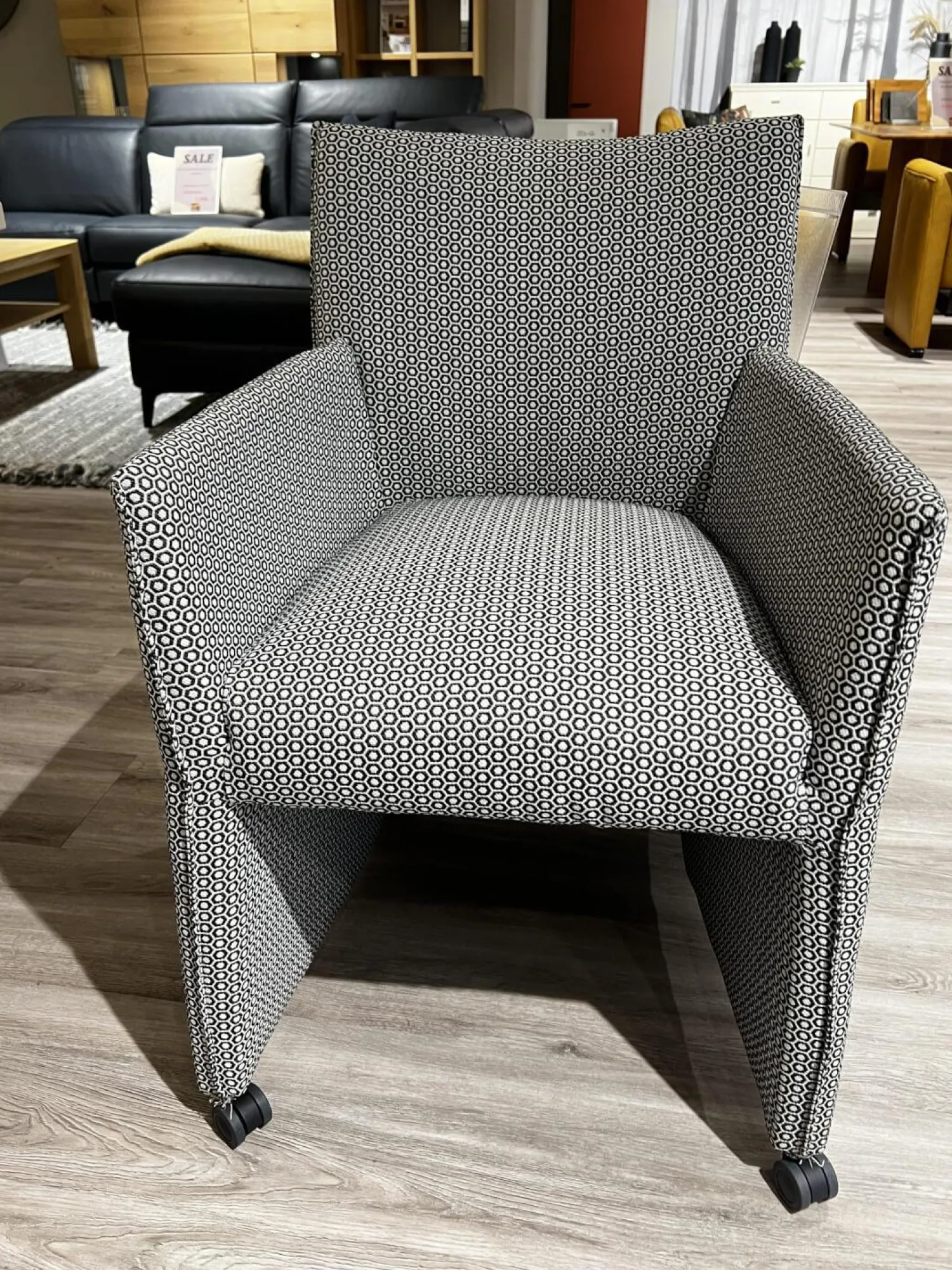 Mobitec Stuhlsets|6er Set Sessel MR Picara 317 Stoff Yves Silver 12 Grau Und Stoff Mango Grey Grau 18746 Füße Rollen Schwarz