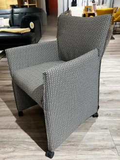 Mobitec Stuhlsets|6er Set Sessel MR Picara 317 Stoff Yves Silver 12 Grau Und Stoff Mango Grey Grau 18746 Füße Rollen Schwarz