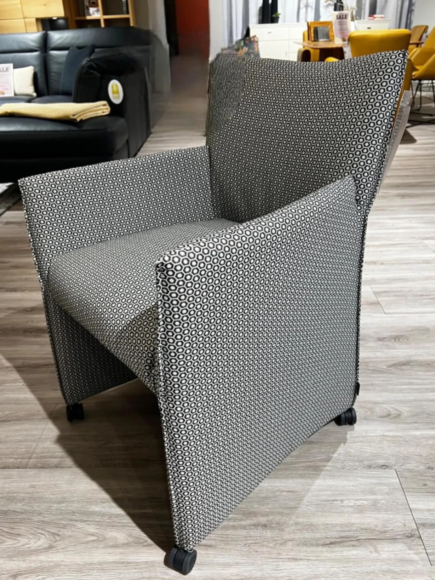 Mobitec Stuhlsets|6er Set Sessel MR Picara 317 Stoff Yves Silver 12 Grau Und Stoff Mango Grey Grau 18746 Füße Rollen Schwarz