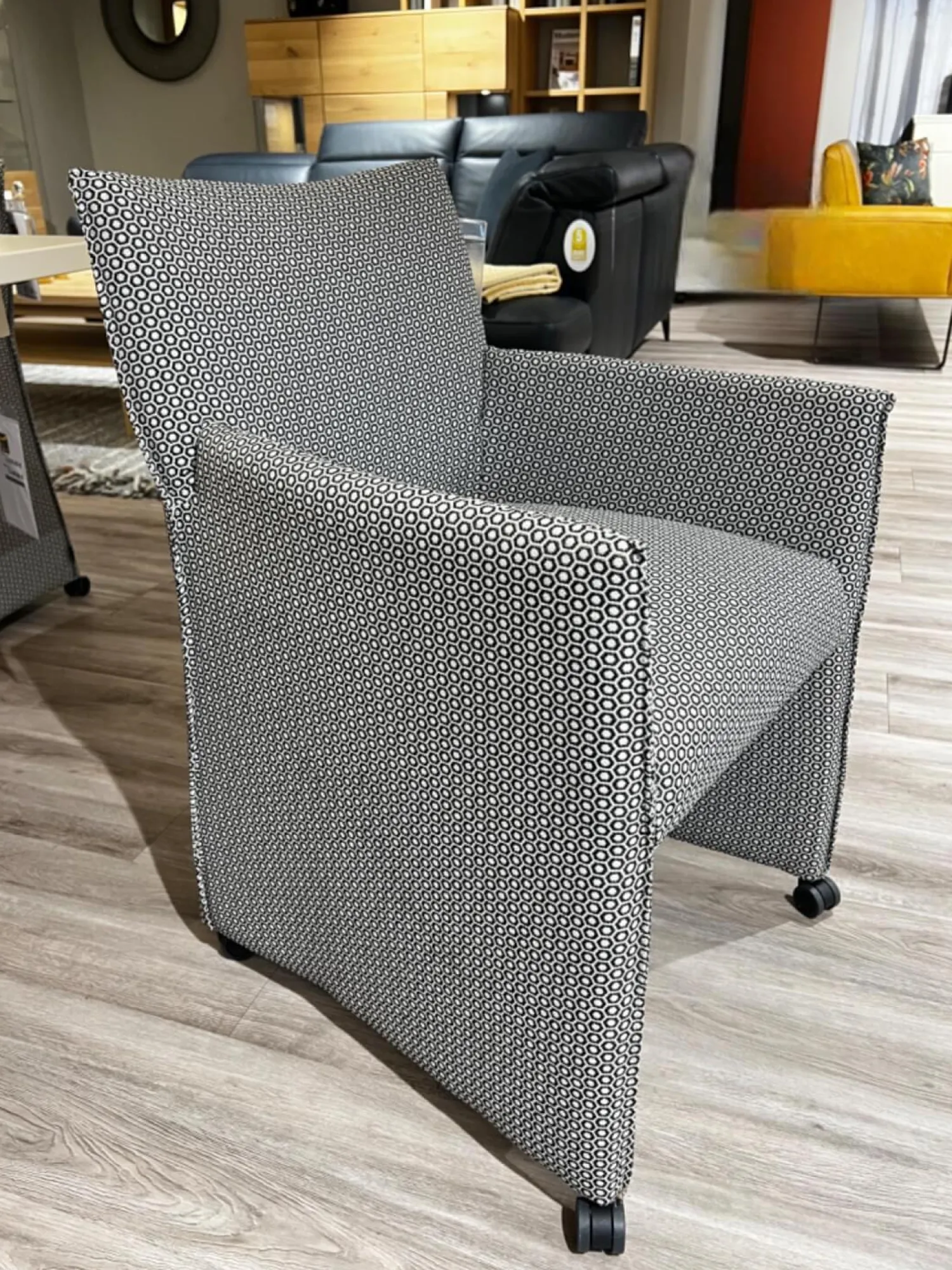 Mobitec Stuhlsets|6er Set Sessel MR Picara 317 Stoff Yves Silver 12 Grau Und Stoff Mango Grey Grau 18746 Füße Rollen Schwarz