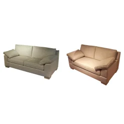 Bielefelder Werkstätten Polstergruppen|2er Set Sofa Bella Vista Stoff Perl 1597-171 Füße Passend Lackiert