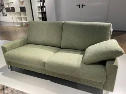 Erpo Polstergruppen|2er Set Sofa Classics 500 Stoff Monza 2036 59 Grün Kufen Metall Inklusive Kopfstütze Und Armlehnenkissen
