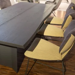 Hartmann Stuhlsets|6er Set Stühle Ella Kilva Außen Microfaser 52M Anthrazit Innen Flachgewebe 50F Beige Gestell Metall Schwarz Ohne Tisch