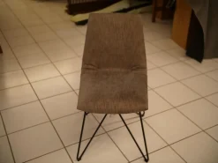 Team 7 Stuhlsets|3er Set Stühle Lui Stoff Maple MA862 Grau Meliert Gestell Metall Schwarz Ohne Armlehne