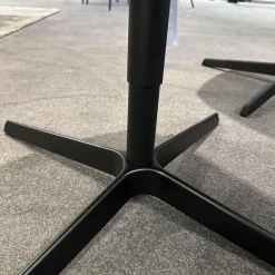 Walter Knoll Stuhlsets|2er Set Stühle Sheru Leder Congress 1441 Basalt Grau Außen Schwarz Gestell Matt Schwarz Pulverbeschichtet