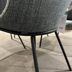 Walter Knoll Stuhlsets|4er Set Stühle Sheru Stoff Togba Blue Bronze Grau Gestell Matt Schwarz Pulverbeschichtet