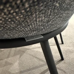 Walter Knoll Stuhlsets|4er Set Stühle Sheru Stoff Togba Blue Bronze Grau Gestell Matt Schwarz Pulverbeschichtet