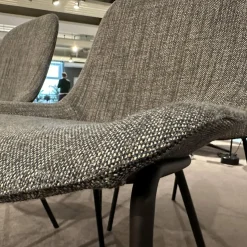 Walter Knoll Stuhlsets|4er Set Stühle Sheru Stoff Togba Blue Bronze Grau Gestell Matt Schwarz Pulverbeschichtet