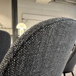 Walter Knoll Stuhlsets|4er Set Stühle Sheru Stoff Togba Blue Bronze Grau Gestell Matt Schwarz Pulverbeschichtet