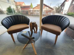 Hülsta Stuhlsets|2er Set Stühle Solid LDS37 Linea Braun Gestell Holz Massiv