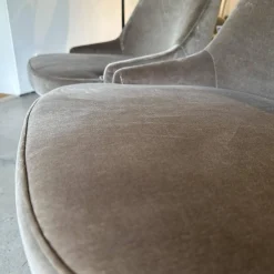 Walter Knoll Stuhlsets|2er Set Stuhl 1375 Stoff Harald 2 Mineral 242 Grau Füße Eiche Geflammt Geölt Mit Kunststoffgleitern