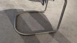 Venjakob Stuhlsets|6er Set Stuhl 2902 17ZA Kim Innen Stoff Amsterdam Rosa Außen Leder Amsterdam Anthrazit Gestell Metall Edelstahloptik