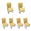 Venjakob Stuhlsets|6er Set Stuhl A258 Stoff Rom Schilf Gelb Gestell Edelstahloptik