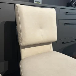 Rom Stuhlsets|2er Set Stuhl Alva Sitz Lario Rock Grau Beige Gestell Schwarz