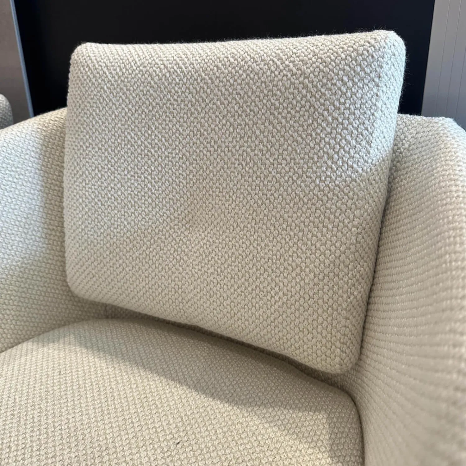 Rom Stuhlsets|2er Set Stuhl Alva Stoff Amiri Offwhite Weiß Füße Schwarz Mit Armlehnen