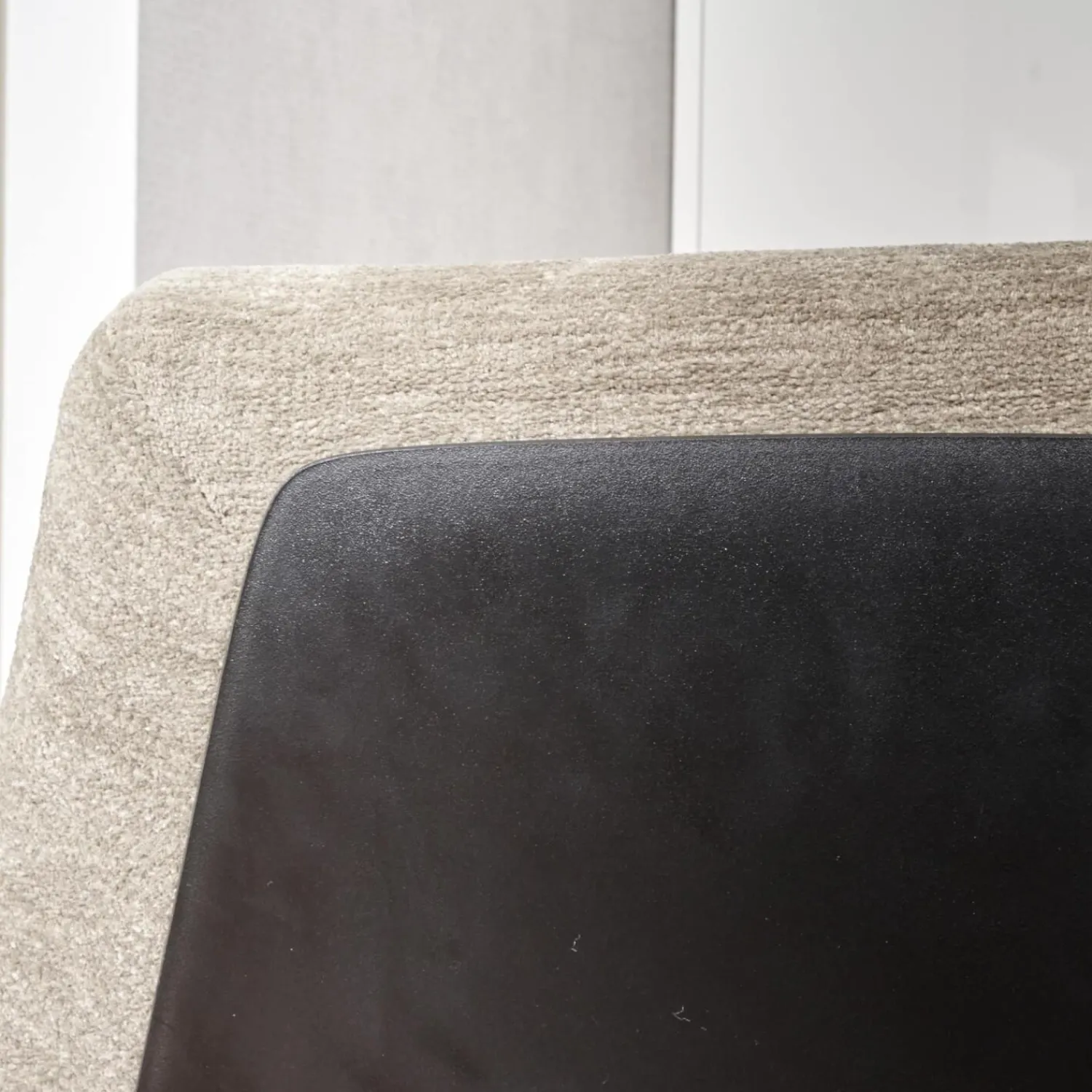 COR Stuhlsets|2-er Set Stuhl Alvo Stoff 8143 Taupe Schale Kunststoff Schwarz Drahtgestell Pulver Schwarz