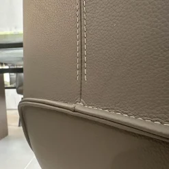 Poltrona Frau Stuhlsets|4er Set Stuhl Archibald Leder Nest Grau Gestell Massivholz Esche Farbig Gebeizt Schwarz Drehbar