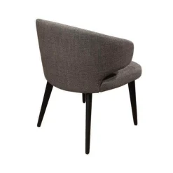 Minotti Stuhlsets|4er Set Stuhl Aston Stoff Nakano Grau Gestell Holz Mokka Braun Schwarz Lackiert