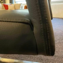 Carega Design Stuhlsets|2er Set Stuhl Carla Leder Toledo Nero Schwarz Freischwinger