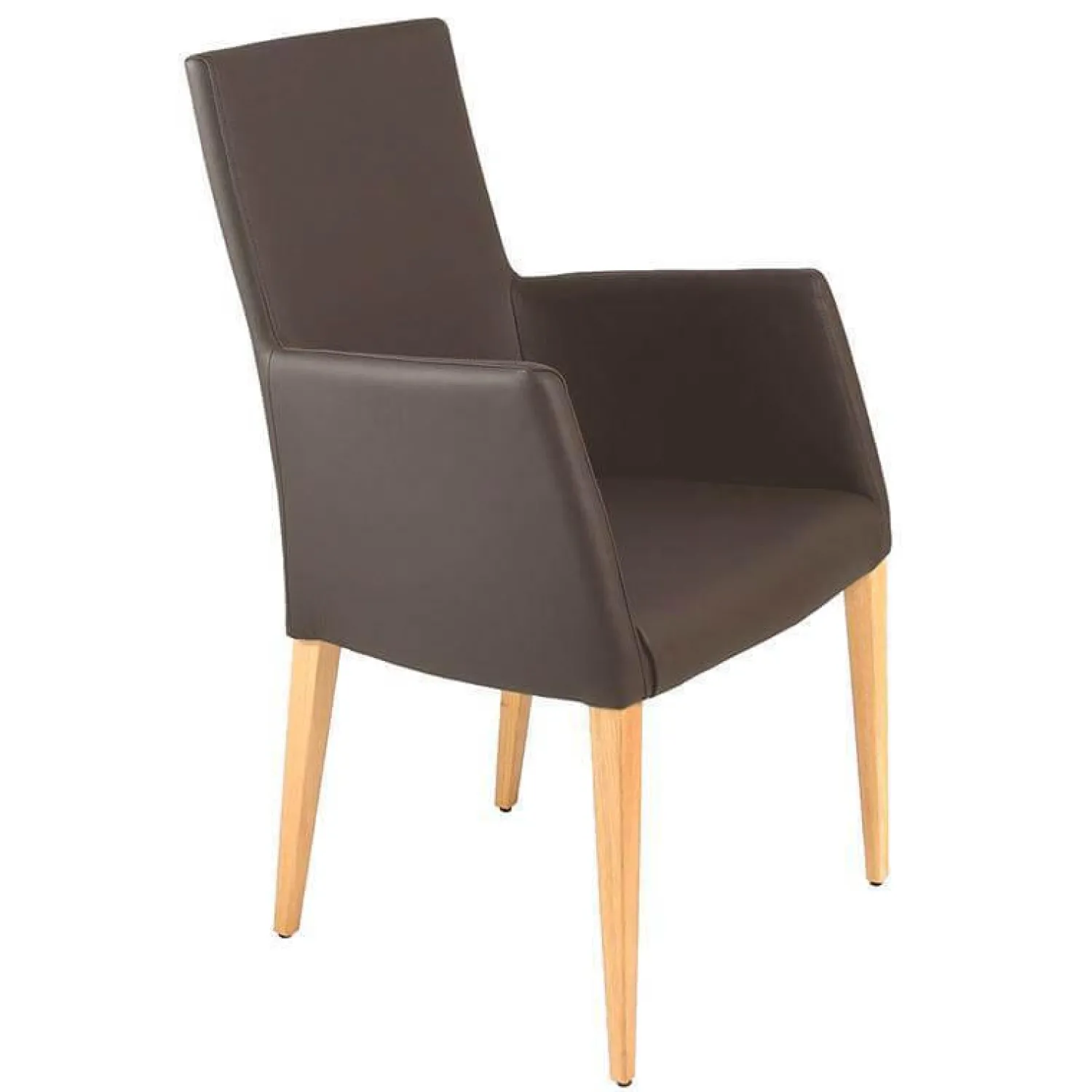 Lavida Stuhlsets|6er Set Stuhl Diverso Leder Toledo Bruin Braun Gestell Vierfuß Eiche Lackiert