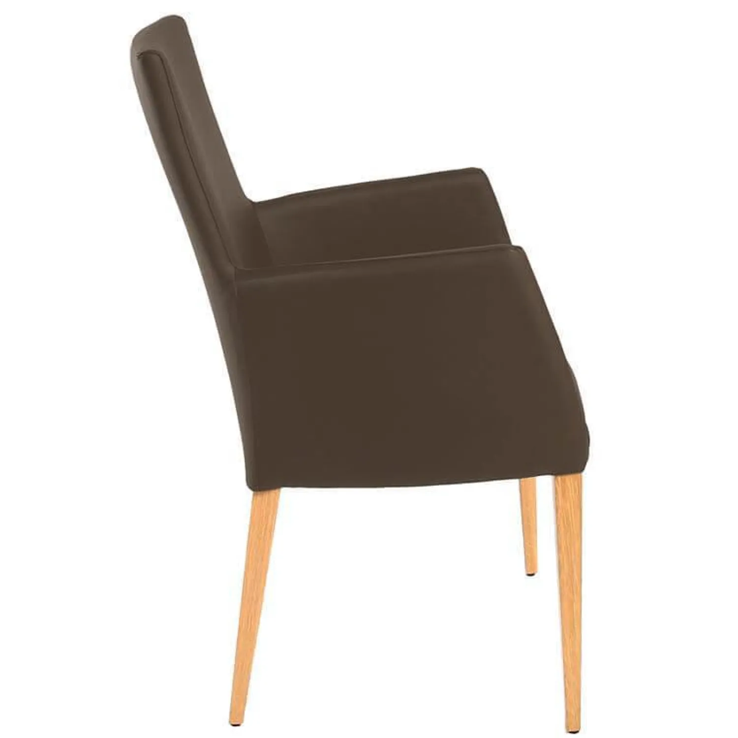 Lavida Stuhlsets|6er Set Stuhl Diverso Leder Toledo Bruin Braun Gestell Vierfuß Eiche Lackiert