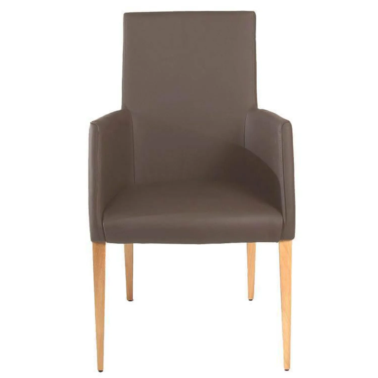 Lavida Stuhlsets|6er Set Stuhl Diverso Leder Toledo Bruin Braun Gestell Vierfuß Eiche Lackiert