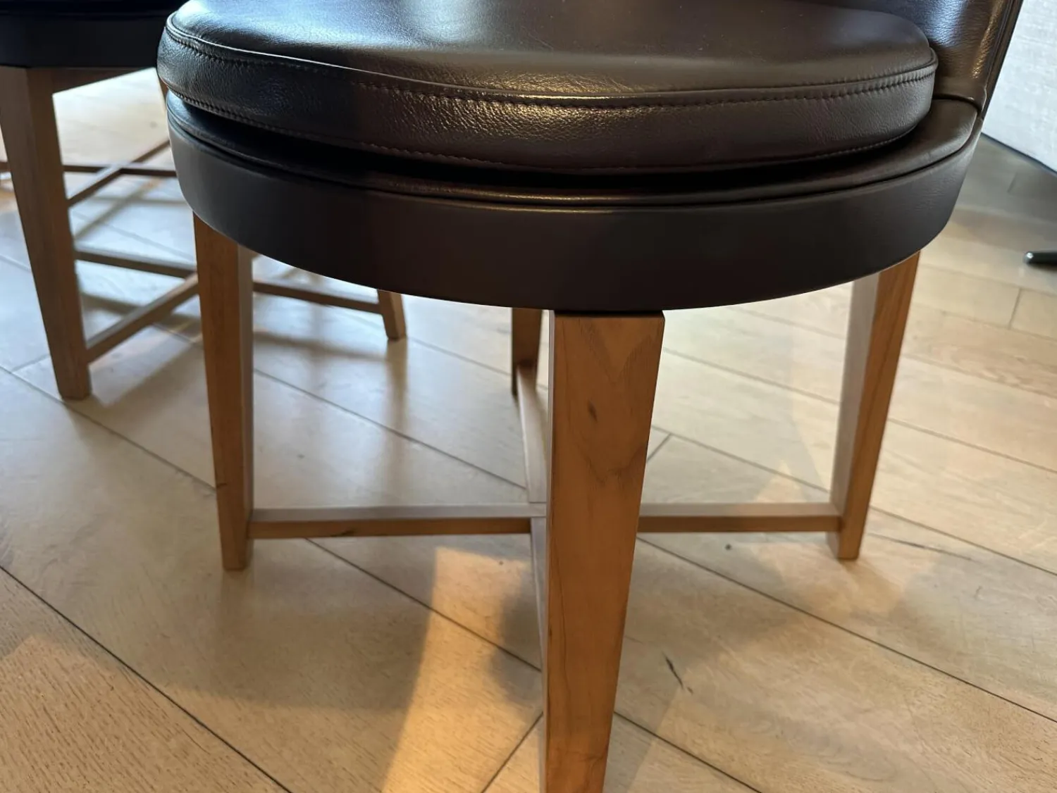 Flexform Stuhlsets|6er Set Stuhl Feel Good CM 48 Leder Pelle 41 Braun Gestell Canaletto Nussbaum