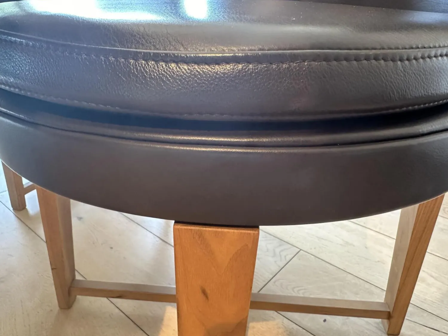 Flexform Stuhlsets|6er Set Stuhl Feel Good CM 48 Leder Pelle 41 Braun Gestell Canaletto Nussbaum